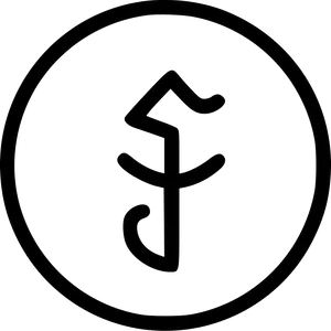 Stylized F Calligraphy Symbol PNG image