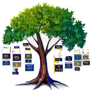 Stylized Family Reunion Tree PNG 06212024