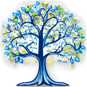 Stylized Family Reunion Tree PNG 46