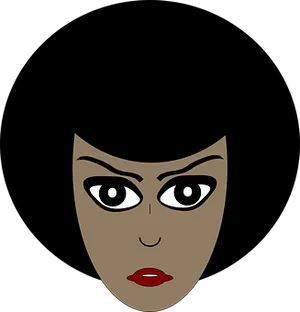 Stylized Female Face Graphic