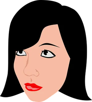 Stylized Female Face Vector
