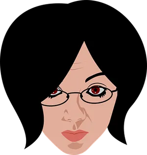Stylized Female Face Vector