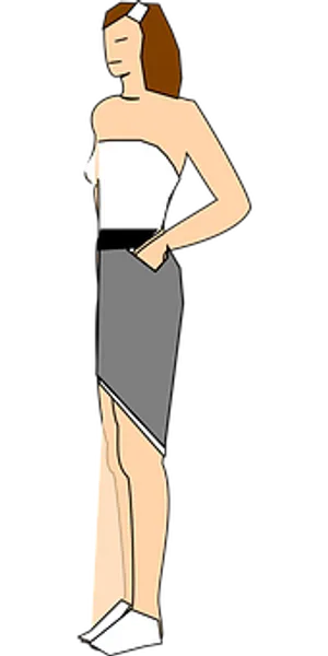 Stylized Female Figure Illustration