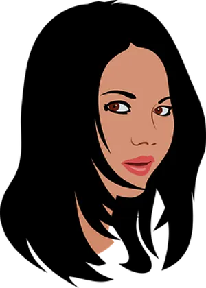 Stylized Female Portrait Vector