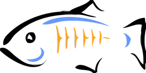 Stylized Fish Logo Transparent Background PNG image