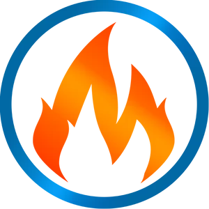 Stylized Flame Icon PNG image