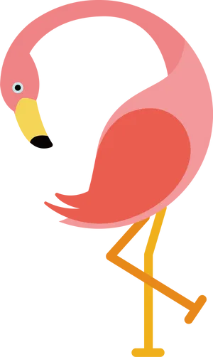 Stylized Flamingo Graphic