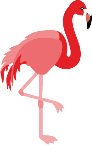 Stylized Flamingo Vector Illustration PNG image