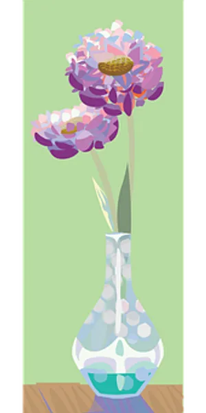 Stylized Floral Arrangementin Vase