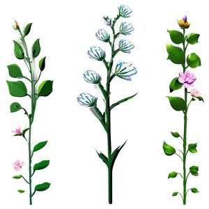Stylized Flower Stem PNG Cyy53 PNG