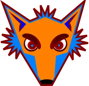 Stylized Fox Head Graphic PNG image