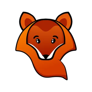 Stylized Fox Head Graphic PNG image