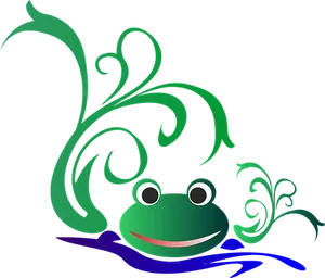 Stylized Frog Graphic