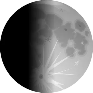 Stylized Full Moon Graphic