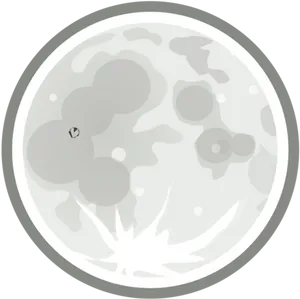 Stylized Full Moon Illustration