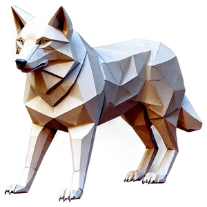 Stylized Geometric Wolf PNG 47