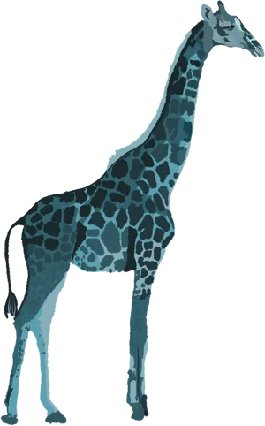 Stylized Giraffe Artwork PNG