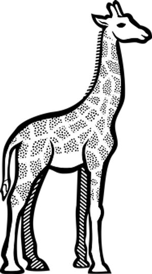 Stylized Giraffe Graphic PNG image