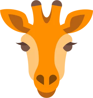 Stylized Giraffe Head Illustration PNG image