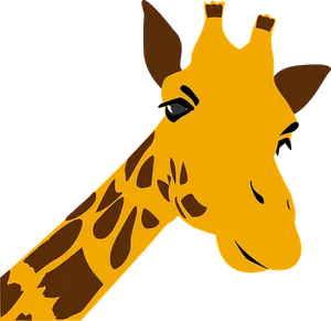 Stylized Giraffe Portrait PNG image