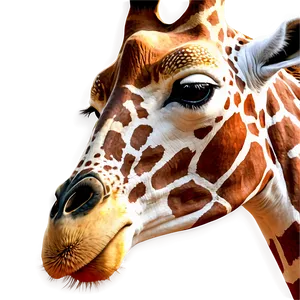 Stylized Giraffe Profile PNG 49
