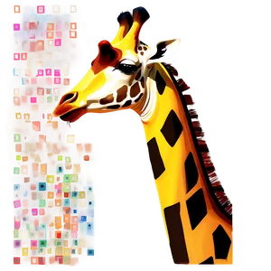 Stylized Giraffe Profile PNG Hdt19