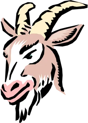 Stylized Goat Graphic PNG image
