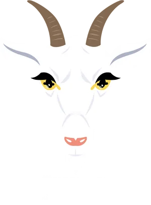 Stylized Goat Graphic PNG image