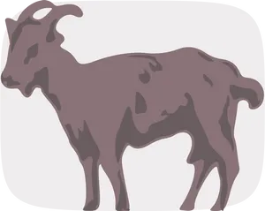 Stylized Goat Illustration PNG image