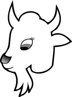 Stylized Goat Profile Graphic PNG image