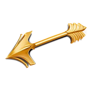 Stylized Gold Arrow Clipart PNG 06212024