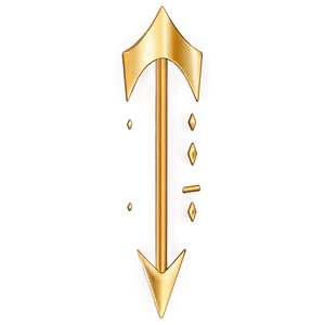 Stylized Gold Arrow Clipart PNG 06212024 PNG
