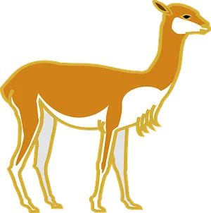 Stylized Golden Outlined Deer