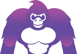 Stylized Gorilla Graphic PNG image