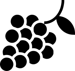 Stylized Grape Cluster Graphic