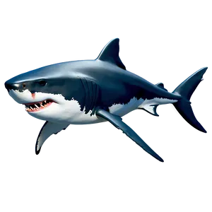 Stylized Great White Shark PNG 18
