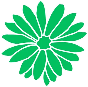 Stylized Green Dahlia Graphic PNG image