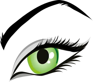 Stylized Green Eye Graphic