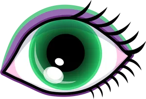 Stylized Green Eye Illustration