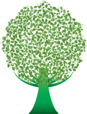 Stylized Green Tree Graphic