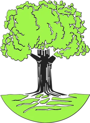 Stylized Green Tree Vector