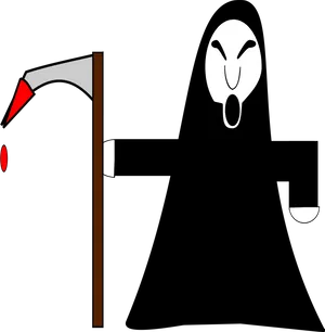 Stylized Grim Reaper Graphic PNG image