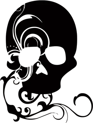 Stylized Hades Skull Graphic PNG image