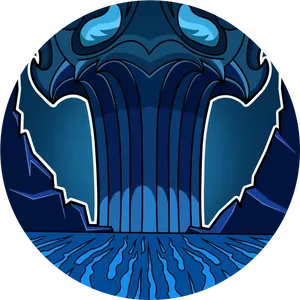 Stylized Hades Throne Room Graphic PNG image