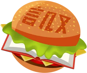 Stylized Hamburger Icon PNG image