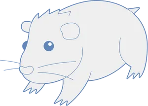 Stylized Hamster Illustration PNG image