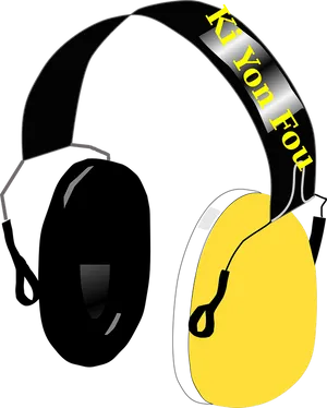 Stylized Headphonesand Mouse Graphic