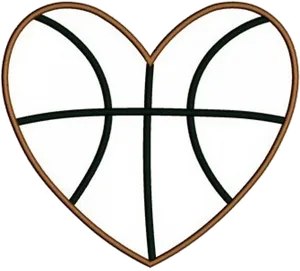 Stylized Heart Basketball Court Design