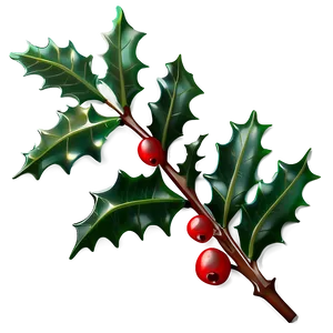 Stylized Holly PNG 05252024