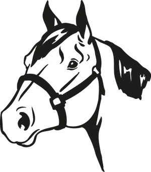 Stylized Horse Head Logo PNG image